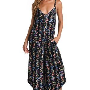 Sunshine 79 Wildflower Vines Jumpsuit Cover Up